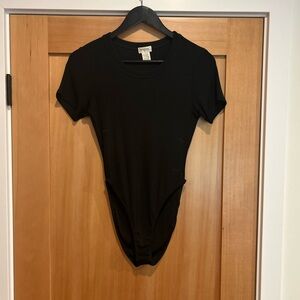 Nordstrom Black Ribbed Bodysuit